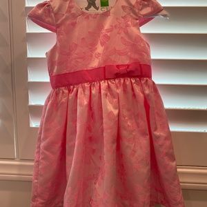 Pink taffeta girls dress